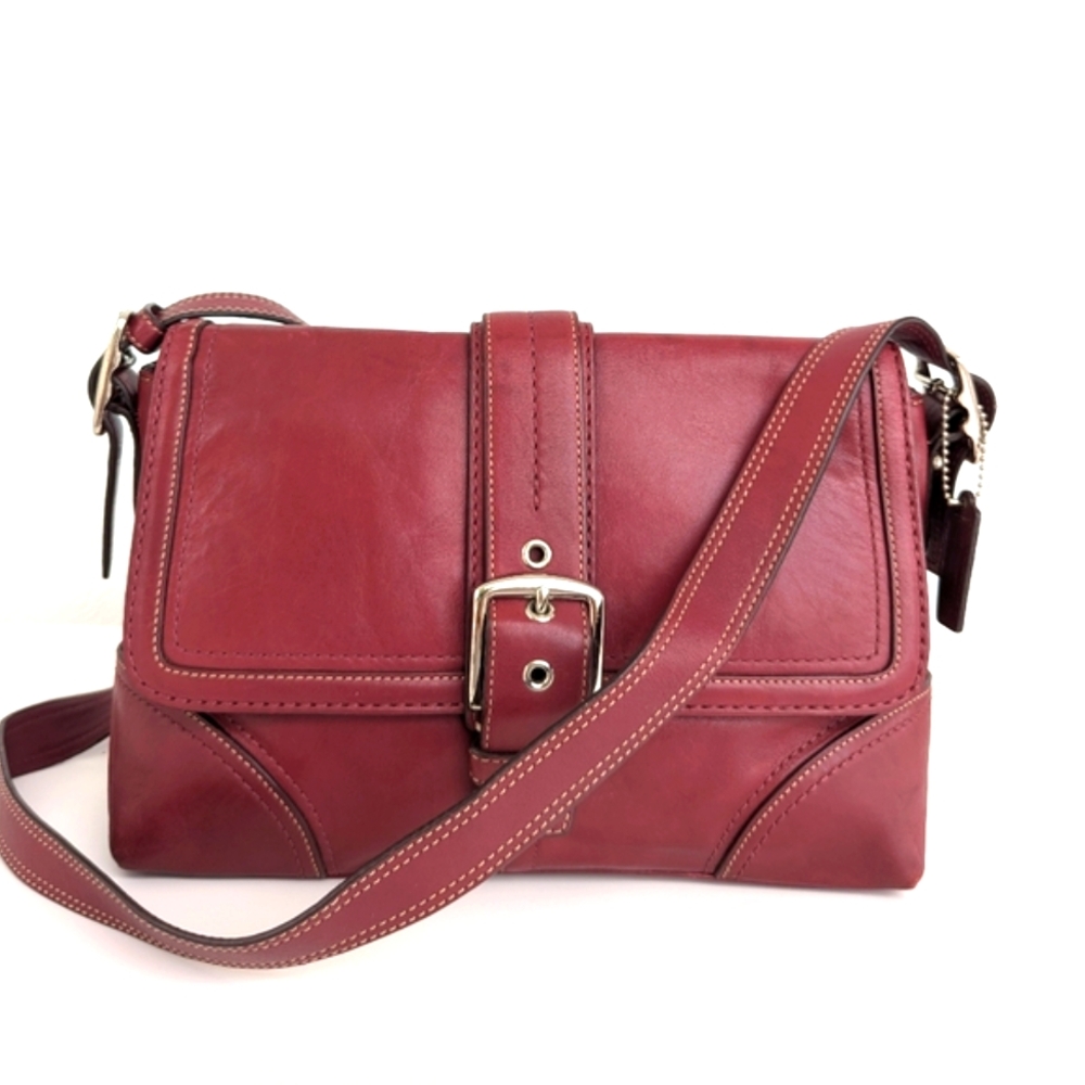 COACH HAMPTON  WOMEN'S LEATHER SHOULDER CROSSBODY BAG